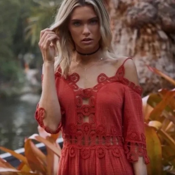 SAYLOR sparrow romper in rust XS - Picture 6 of 7